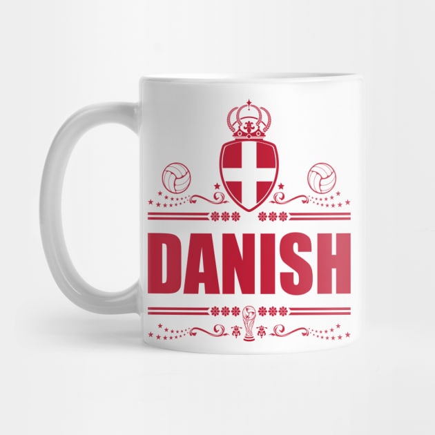 DANISH FOOTBALL GIFT | RED VIGNETTE by VISUALUV